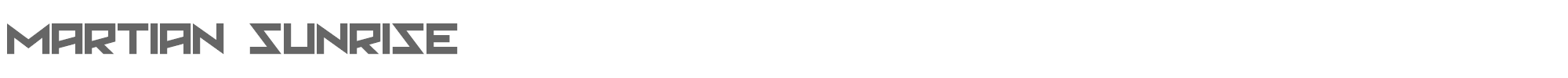 Martian Sunrise Martian Sunrise.ttf font preview